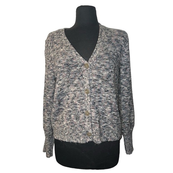 J. Crew Factory Textured button front cardigan sweater size medium - Picture 1 of 5